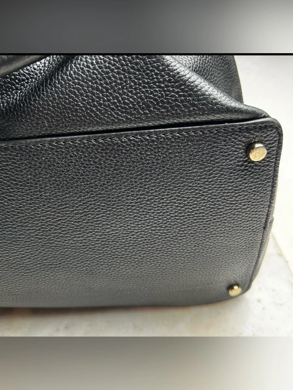 kate spade Black Tote with Cream Trim and Tassel